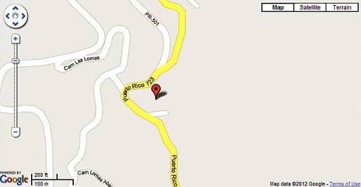 Google map showing where Hacienda Batiz is.  